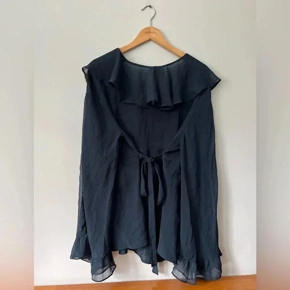 ASOS Maternity Sheer Blouse with Tie | Size 16 - Picture 5 of 7